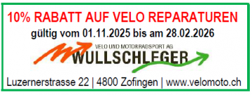 Velo Reparaturen 10% Rabatt